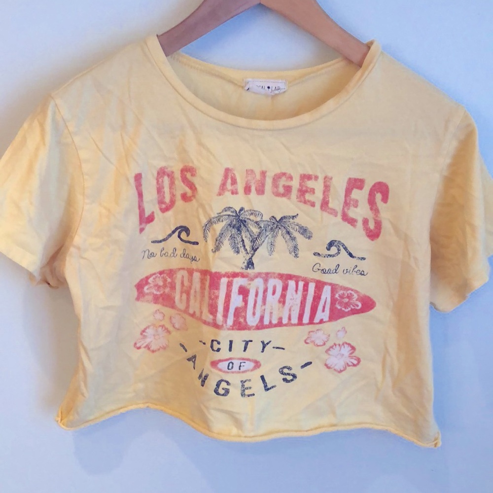 3/$10 California yellow crop top